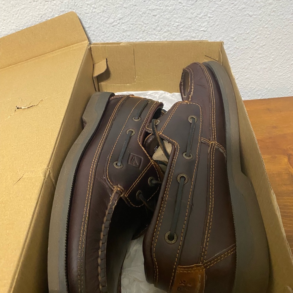 Mens Sperry Top Siders Size 10.5 Brown Leather